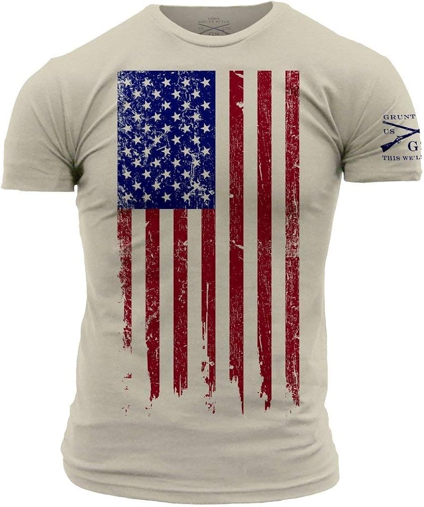 Grunt Style America Patriotic Flag Mens Shirt