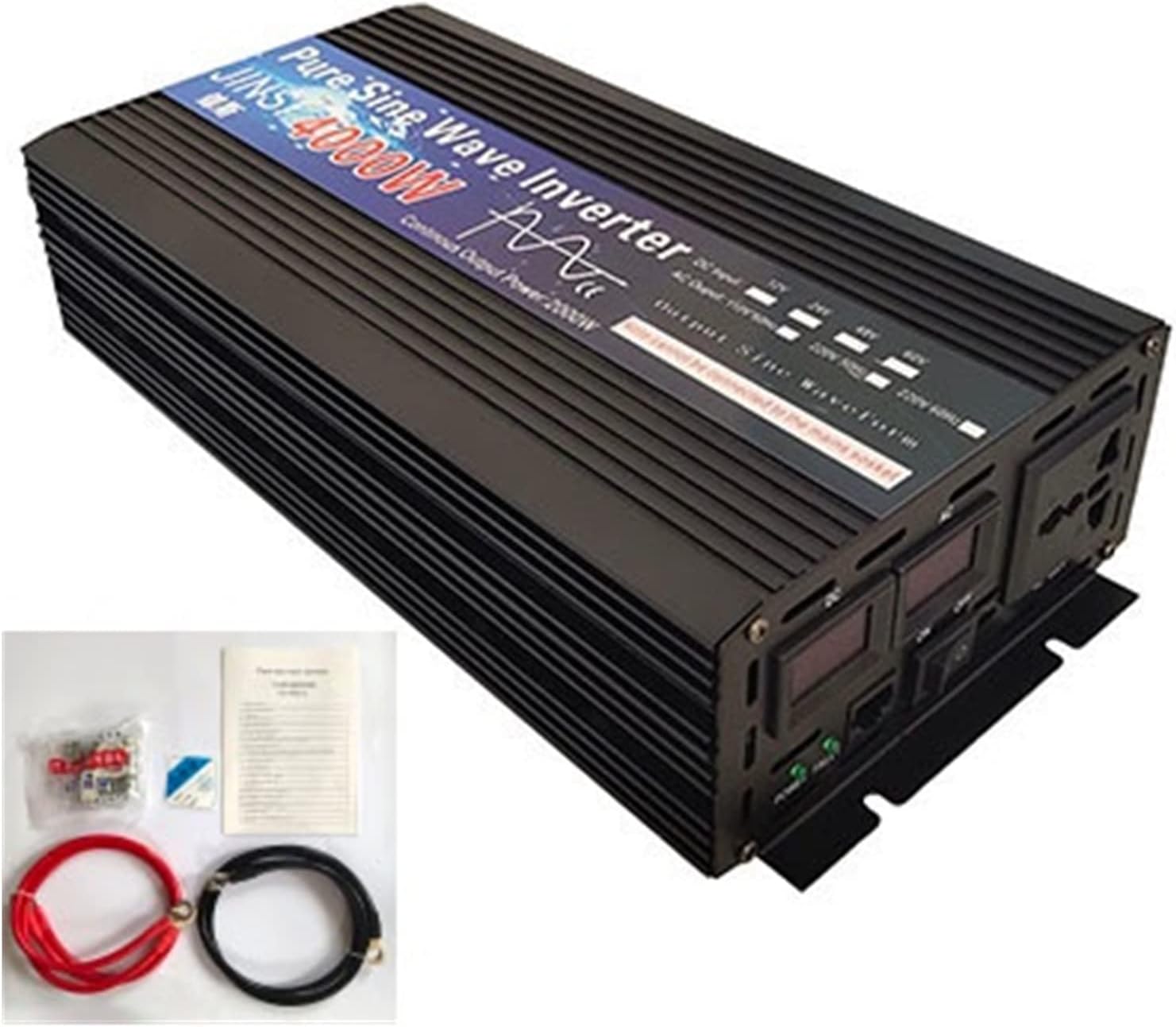 Pure Sine Wave Inverter 3000w 4000w 12V/24V/48V/60V/220V Voltage Transformer Solar Power DC12V to AC 220V LED Converter(4000w,60V-220V 60HZ-Universal)