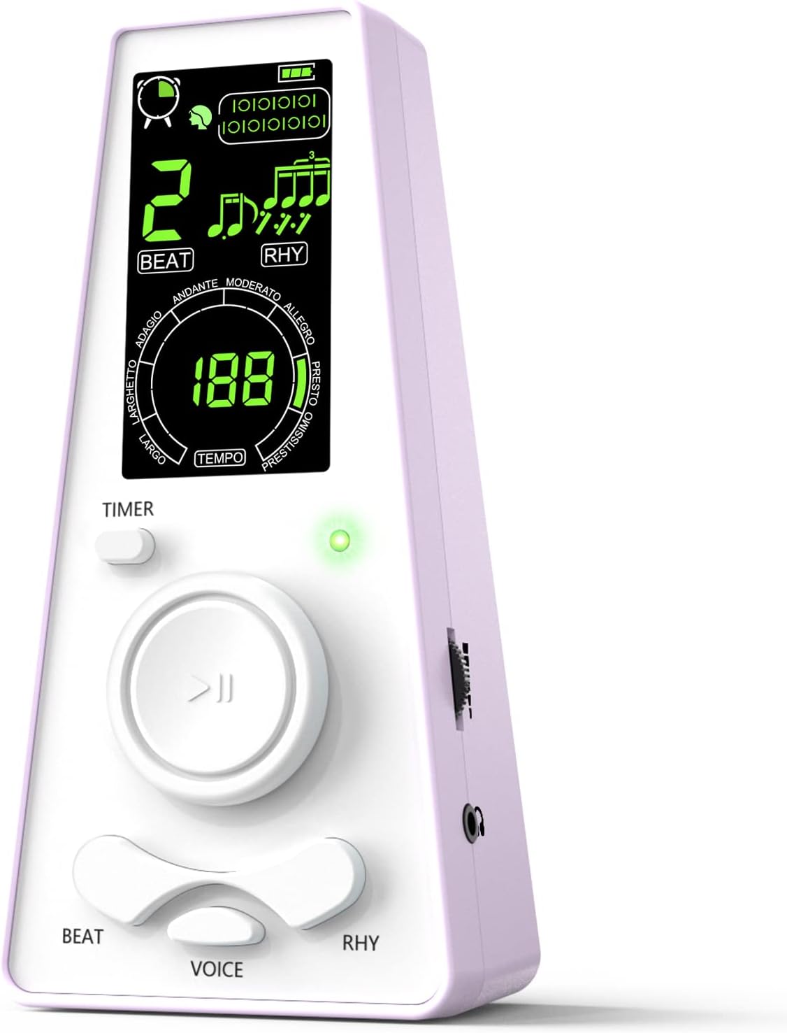 Electronic Digital Metronome for Musicians Piano Guitar Violin Instrument Vocal Counting Timer & Volume & Beat Speed Adjustable Universal