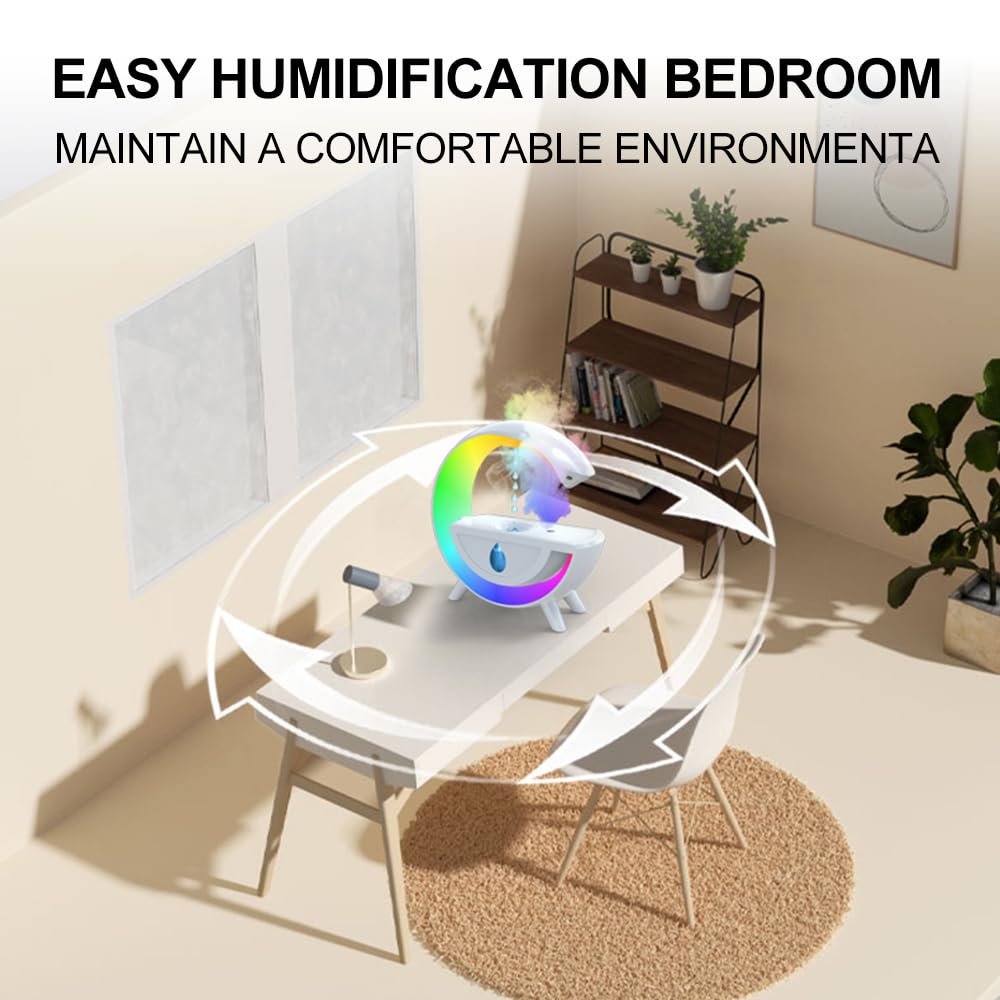 Umidificatore Anti- Design Cool Mist Umidificatori Interruttore integrato 350ml Luci abbaglianti di grande capacità Spegnimento veloce Umidificazione Velocità Baby