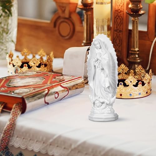 Miniatura 2 de DECHOUS Estatua de la Virgen Escultura de Resina al Aire Libre Estatua Católica Jardín Estatua de Resina Ornamento