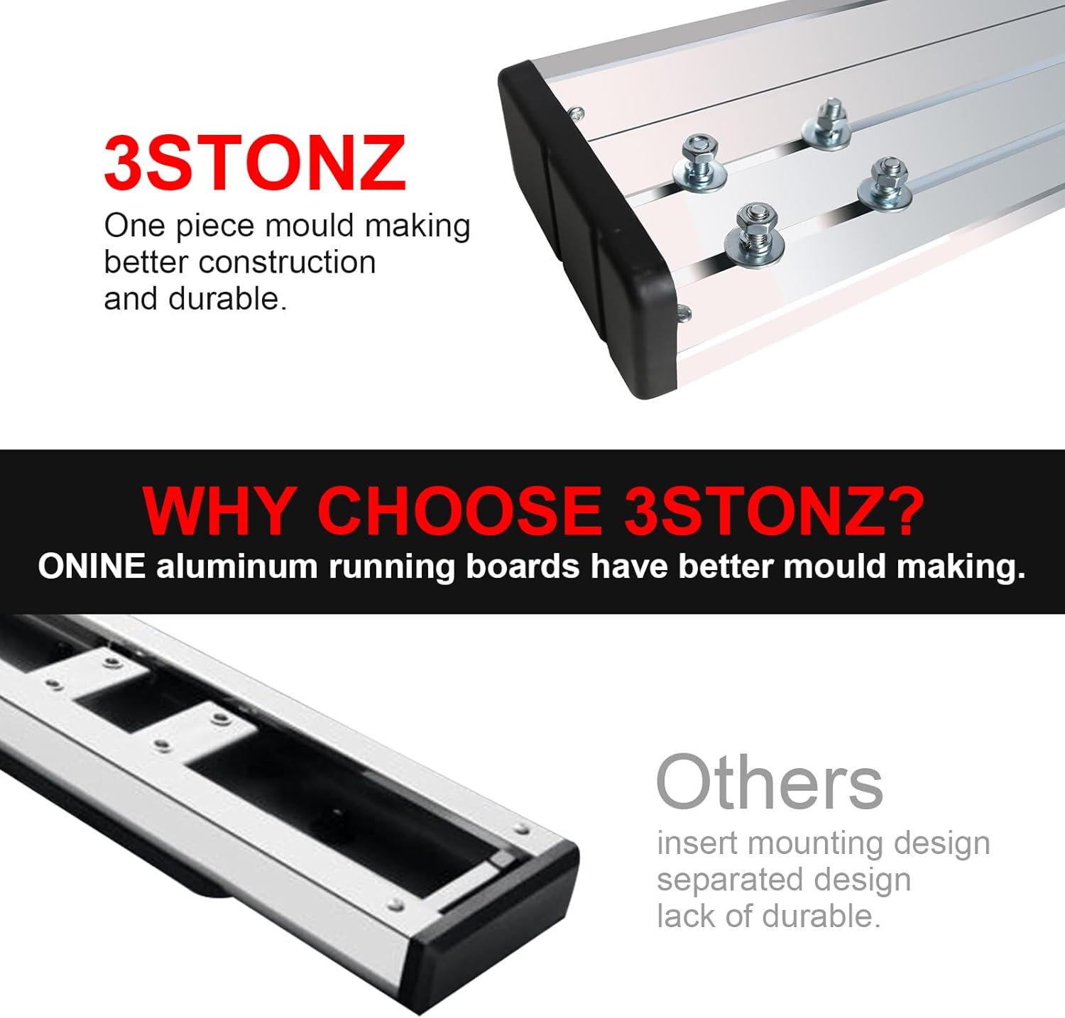 6" Aluminum Running Boards Compatible for 2019-2025 Ram 1500 New Body Crew Cab Side Steps Nerf Bars (do not fit Classic), Chrome Polished