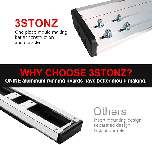 Miniatura 5 de Estribos de aluminio de 6 pulgadas compatibles con Chevy Silverado/GMC Sierra 1500 2019-2026, Chevy Silverado 2020-2026/GMC Sierra 2500 3500 HD Crew