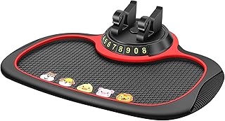 Car Phone Holder, Silicone Car Anti-Slip Mat Phone Holder Vehicle Mobile Phone Pad,360 Degrees Rotating Car Phone Holder, Universal Anti-Slip Car Dash Grip Pad for Cell Phone (Multicolor, One Size)