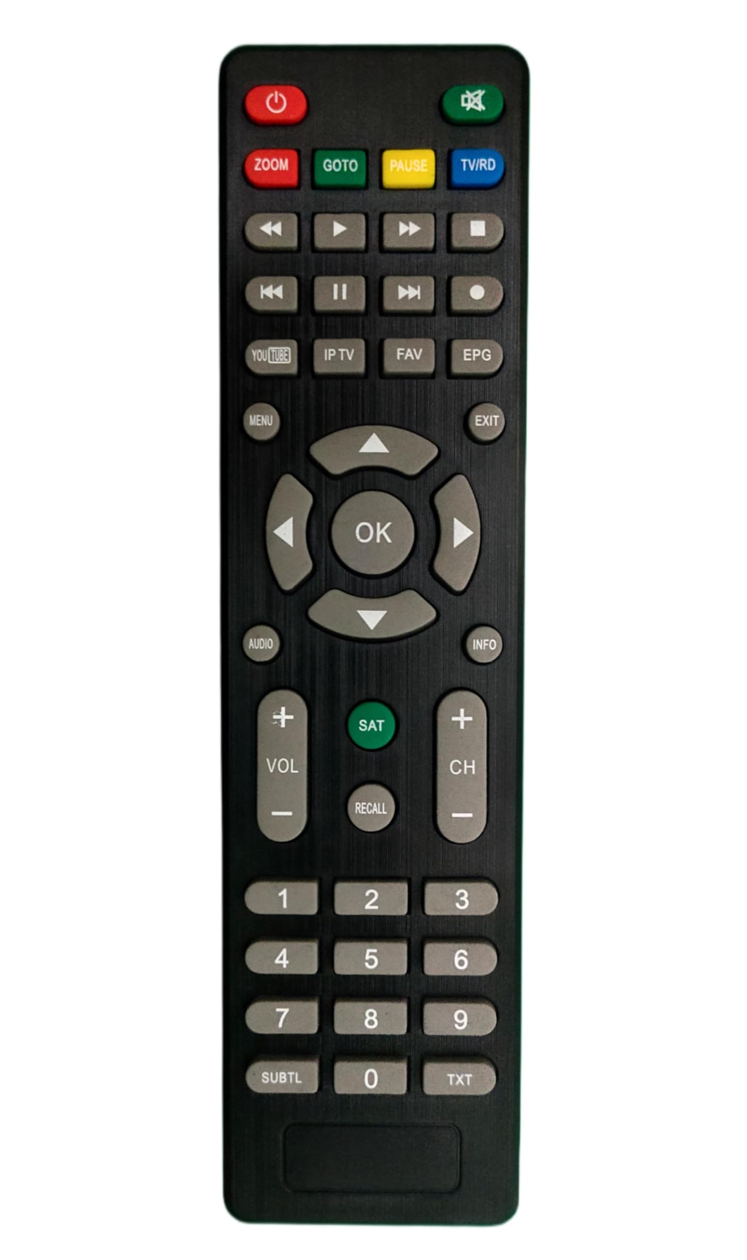 Compatible for Melbon Galaxy-4 Set Top-Box Remote Control. Remote Control with IPTV, YouTube, EPG Functions, Multi-Media Keys, Black-picture-28