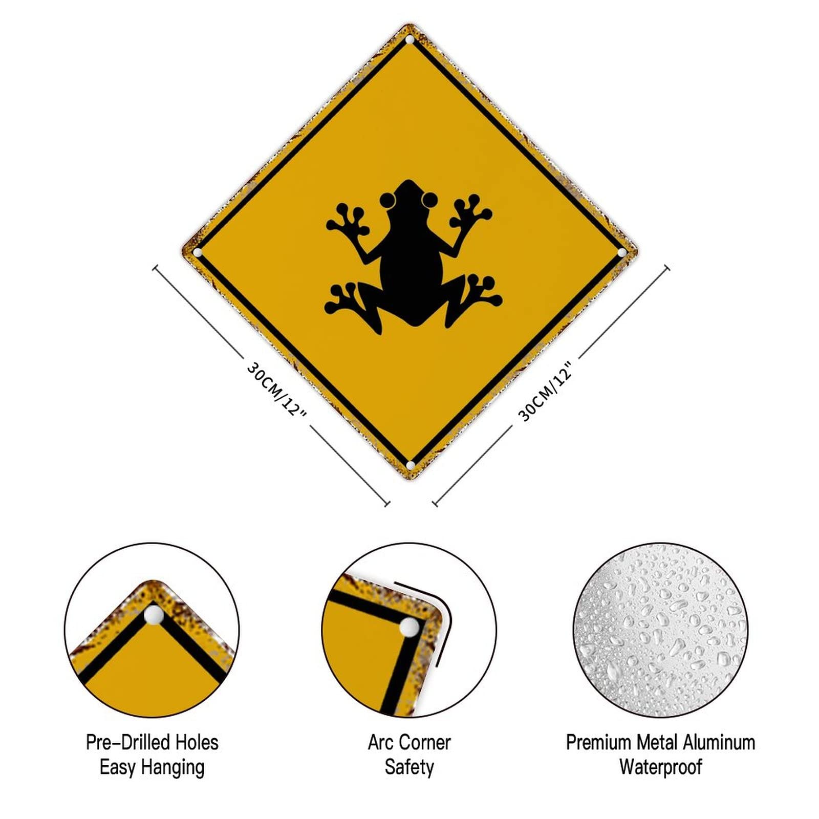 Metall-Warnschild „Ride At Your Own Risk“ – 20,3x30,5 Cm, Aluminium, Wetterfest, Mit Bohrungen