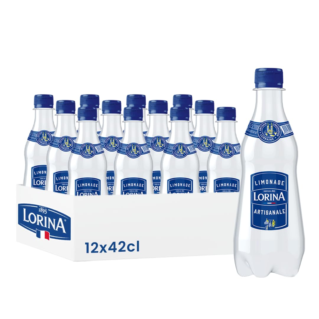 Lorina Limonade Artisanale, Boisson Gazeifiée, 42cl, Lot de 12 Bouteilles