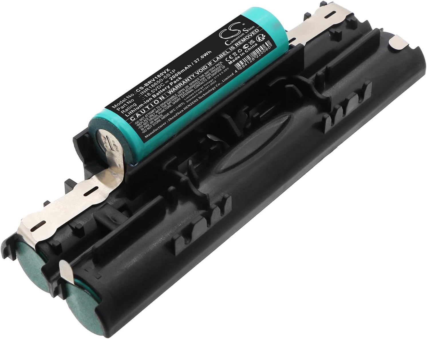 Cameron Sino 2000mAh / 37.0Wh Replacement Battery for Black+Decker FV18LA, INR18650-5S1P