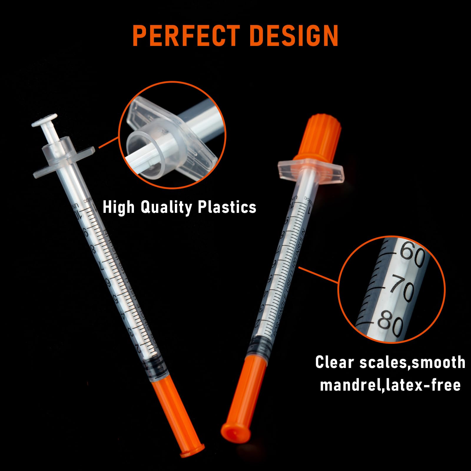 1ml/cc 30G 1/2 Inch Syringes, Scientific Lab Syringe, Individually Wrapped, Pack of 100 — Amazon image 4