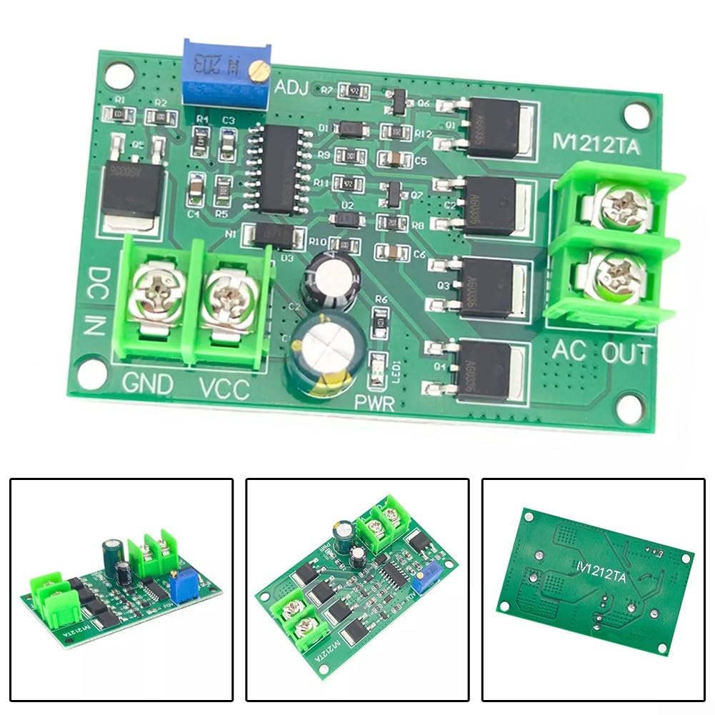 Efficiente inverter da CC a CA da 200 W, ingresso 12 V, modulo di segnale a onda quadra 50 Hz con protezione da connessione inversa