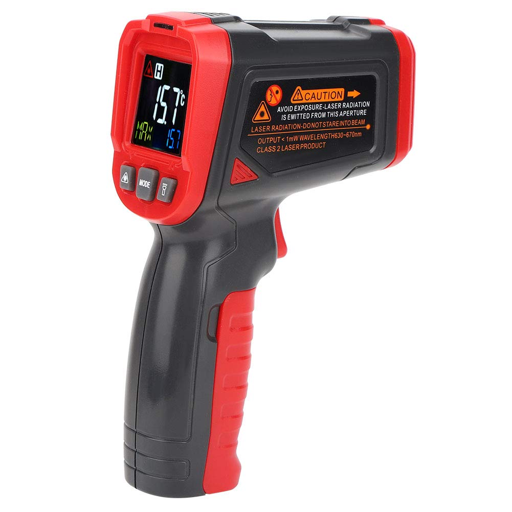 Termometro a infrarossi Industriale Portatile Palmare Tester elettronico della temperatura senza contatto - Schermo LCD digitale a colori con puntamento multipunto per la