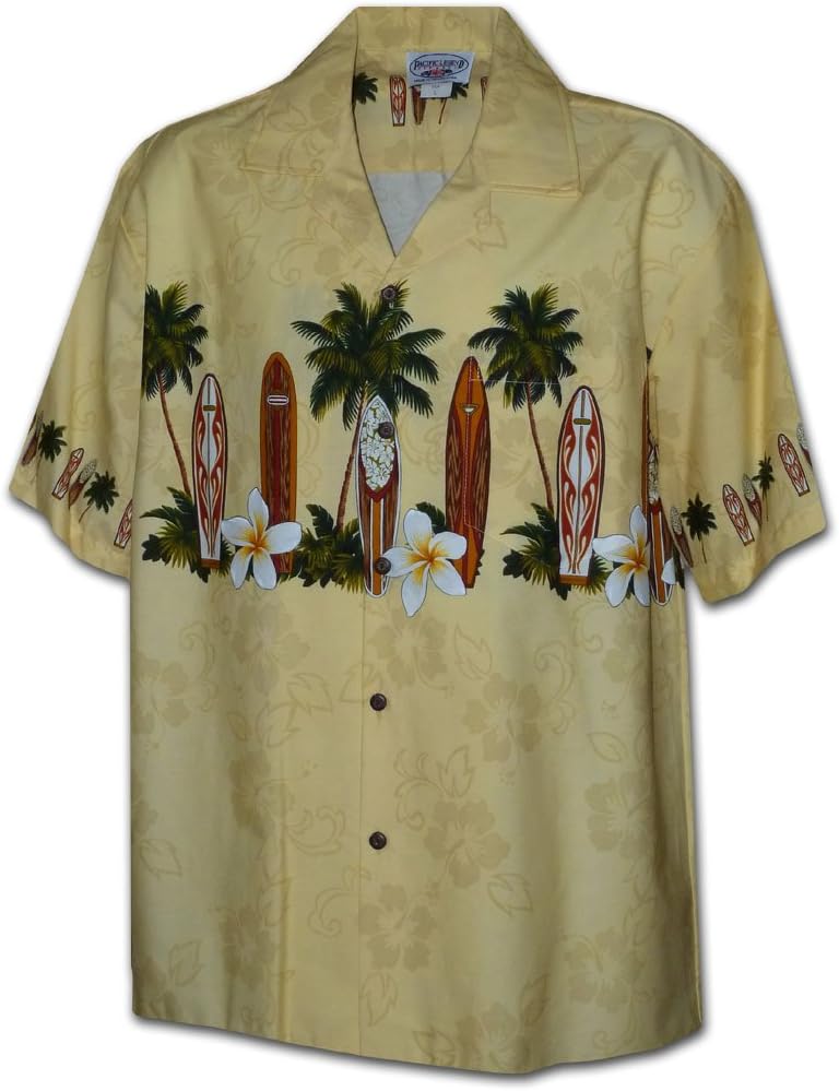 Pacific Legend PL Men's Summer Surfboards Hawaiian Shirt