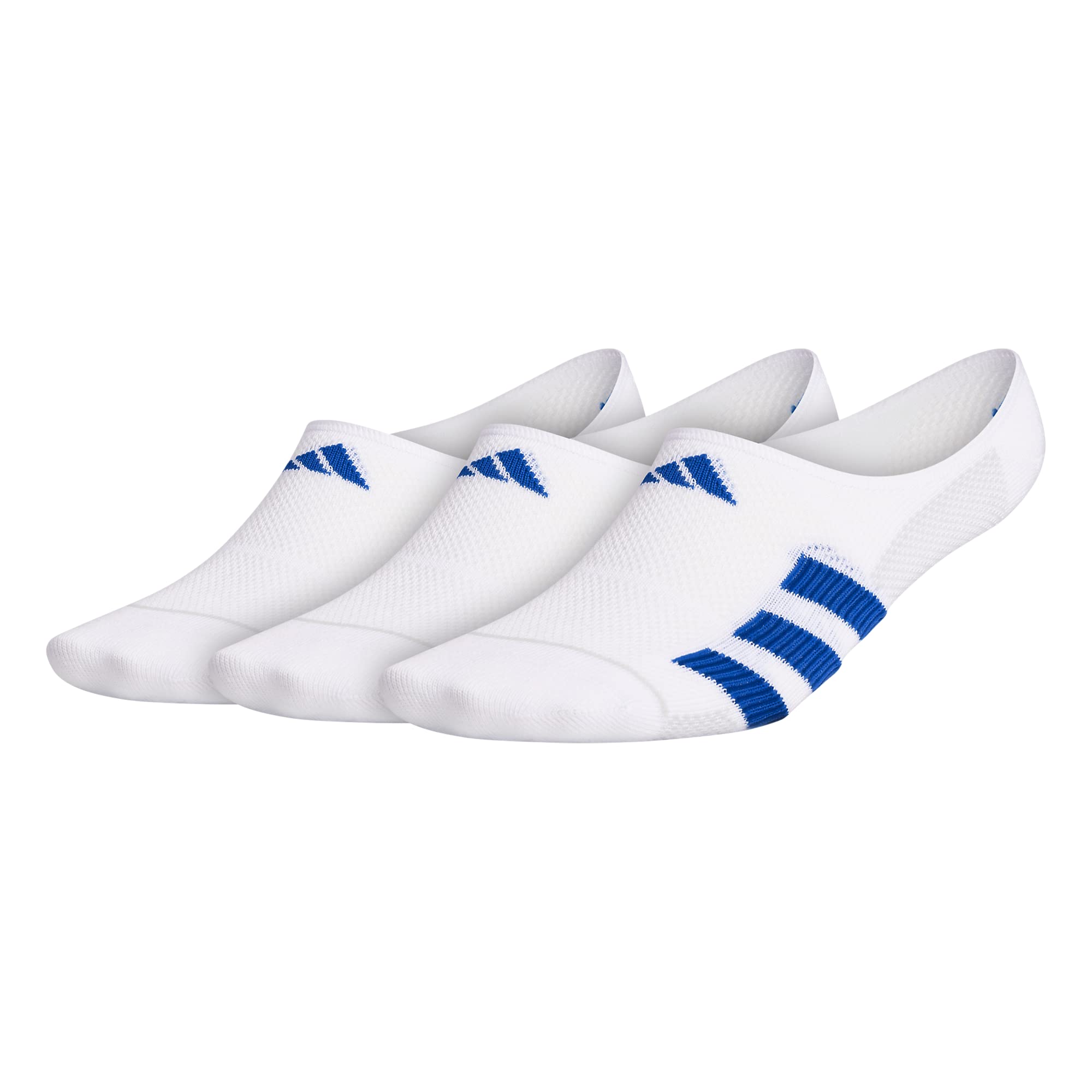 adidas Men's Superlite Stripe Ii Super No Show Sock (3-pack) Superlite Stripe II Super No Show Calzini da uomo (confezione da 3) Uomo
