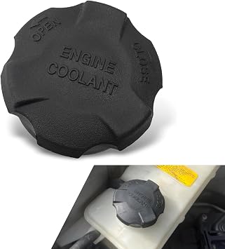 Car Radiator Tank Cover, Coolant Reservoir Cap, #2544126100 Seal Cap, Compatible with Hyundai Kia Santa Fe Black