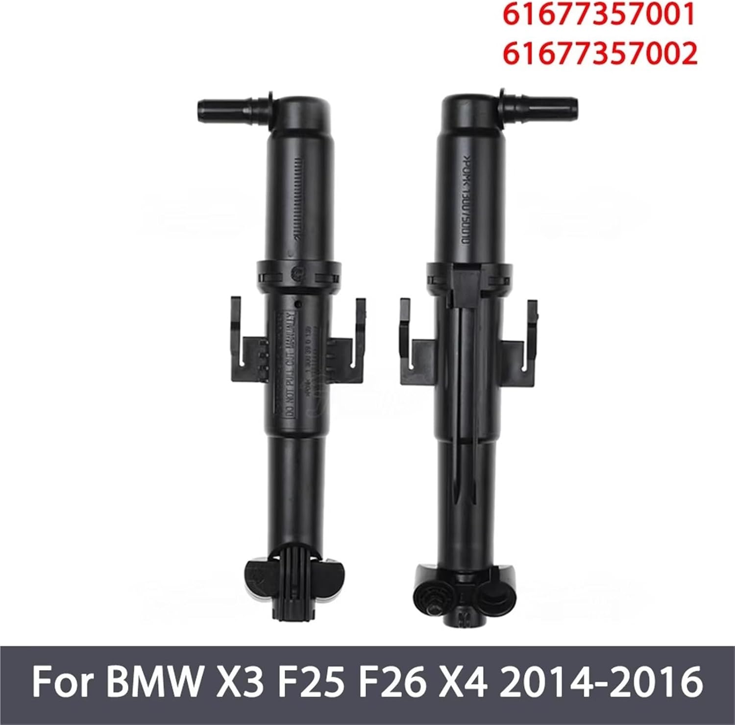 Car Headlamp Cleaning Headlight Washer Nozzle Left Right Compatible with BMW X3 F25 F26 X4 2014-2016 61677357001 61677357002(Left)