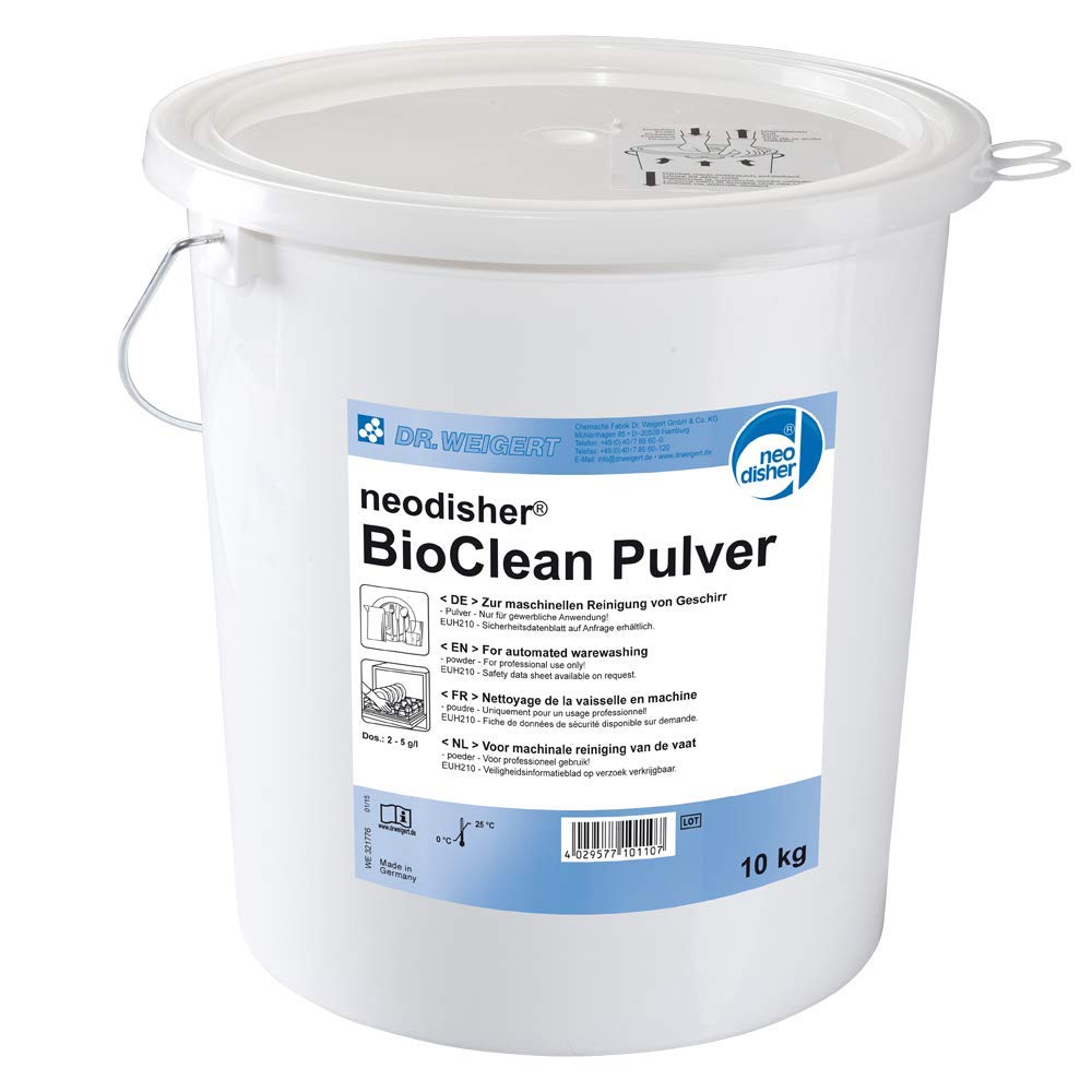 Dr. Weigert neodisher BioClean Pulver, Geschirrreiniger, 10 kg = 1 Eimer