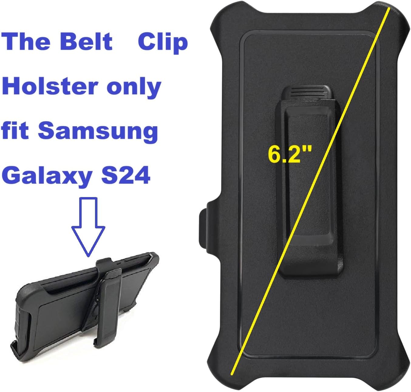 2 Pack Replacement Belt Clip Holster for Otterbox Defender Series Case Samsung Galaxy S24