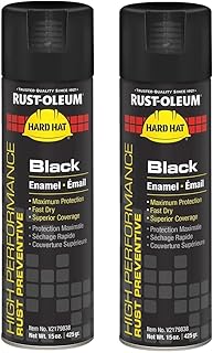 V2179838 High Performance V2100 System Hard Hat Enamel Spray Paint – Gloss Black, 15 oz, Rust Preventative, 2-Pack