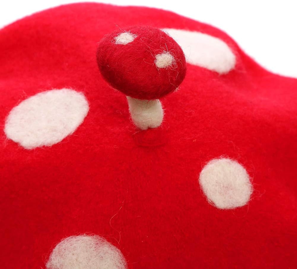 Casual Wool Beret Hat Classic French Artist Beanies Handmade Cap for Women - Image 3