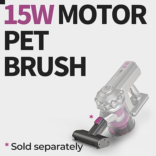 Miniatura 6 de ROOMIE TEC R3 - Aspiradora inalámbrica, potencia de succión sin decoloración para suelo y alfombra, batería potente de hasta 43 minutos, sin bolsa,