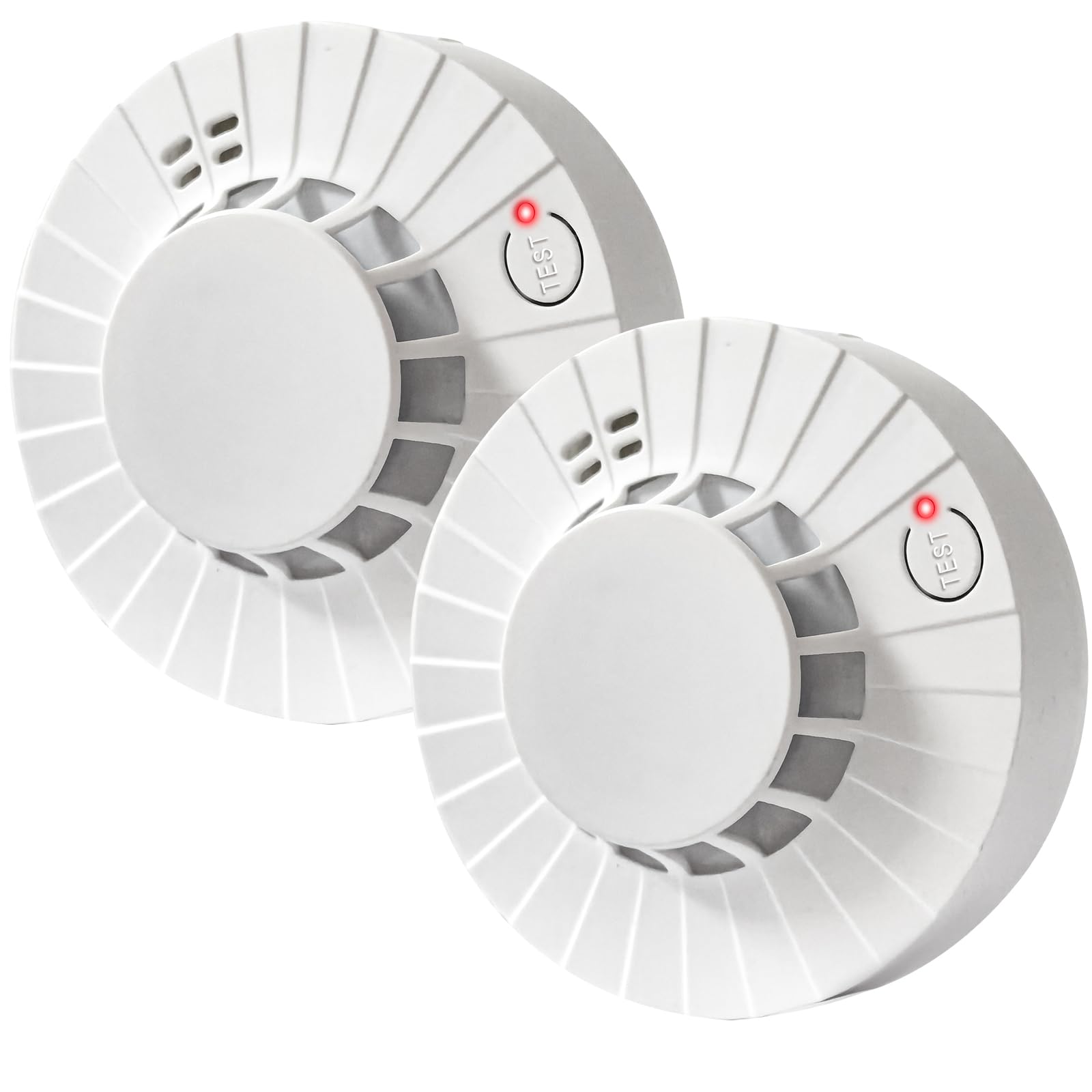 2 Pack Smoke Alarms for Home, Smoke Alarm with 10 Years Sensor,Fire Alarm with LED Indicator and 85dB Sound warning
