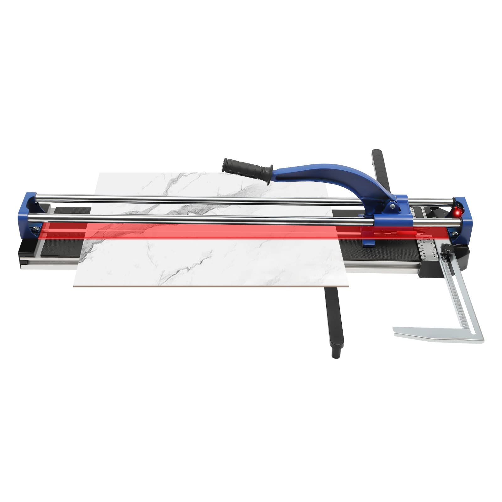 Cortador de azulejos de 80 cm, doble riel y soportes manual 3/5 con precisión de posicionamiento infrarrojo manual cortador de azulejos herramientas para corte de precisión azul