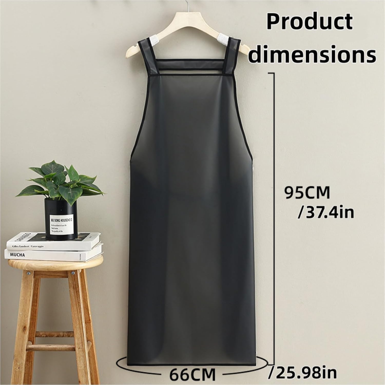 JDSWANLA Waterproof Apron, Environmentally Friendly TPU Oil Resistant Apron,Suitable for Families Gardening Coffee Shops Art Studios Hair Salons shops Barbecue Suitable for Both Men and Women - Image 2