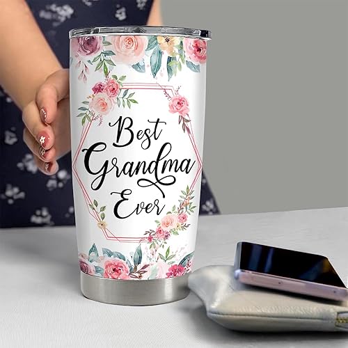 Vista 100 de SANDJEST Vaso térmico de 20 onzas con aislamiento térmico de acero inoxidable para mujer, regalo para cumpleaños, Navidad hermana