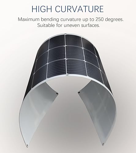 Miniatura 3 de XINPUGUANG Panel solar flexible de 100 W, 12 voltios, PERC, monocristalino, 200 W, fuera de la red, para caravana, barco, cabina, automóvil,
