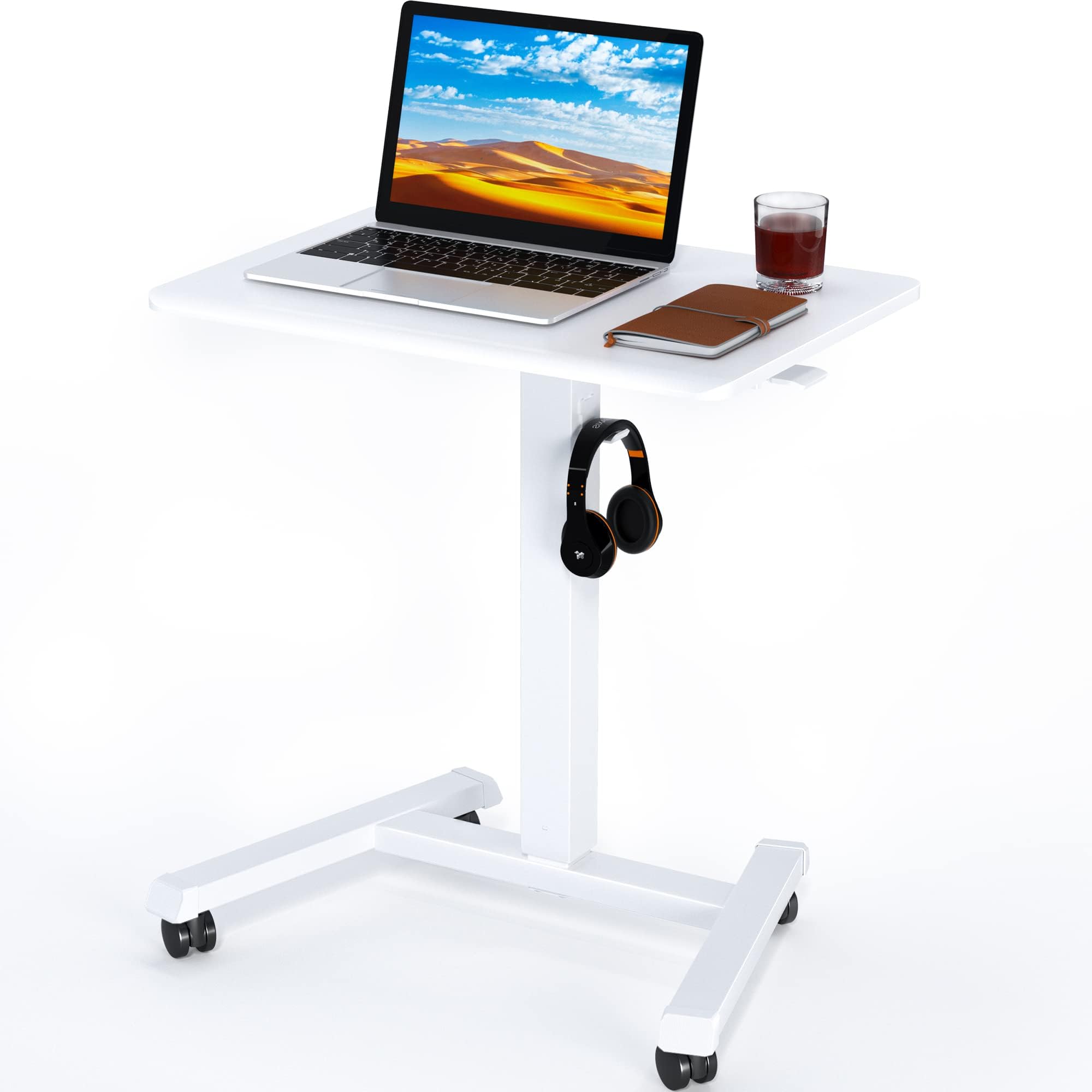 MPETAPT Rolling Desk Adjustable Height, Presentation
