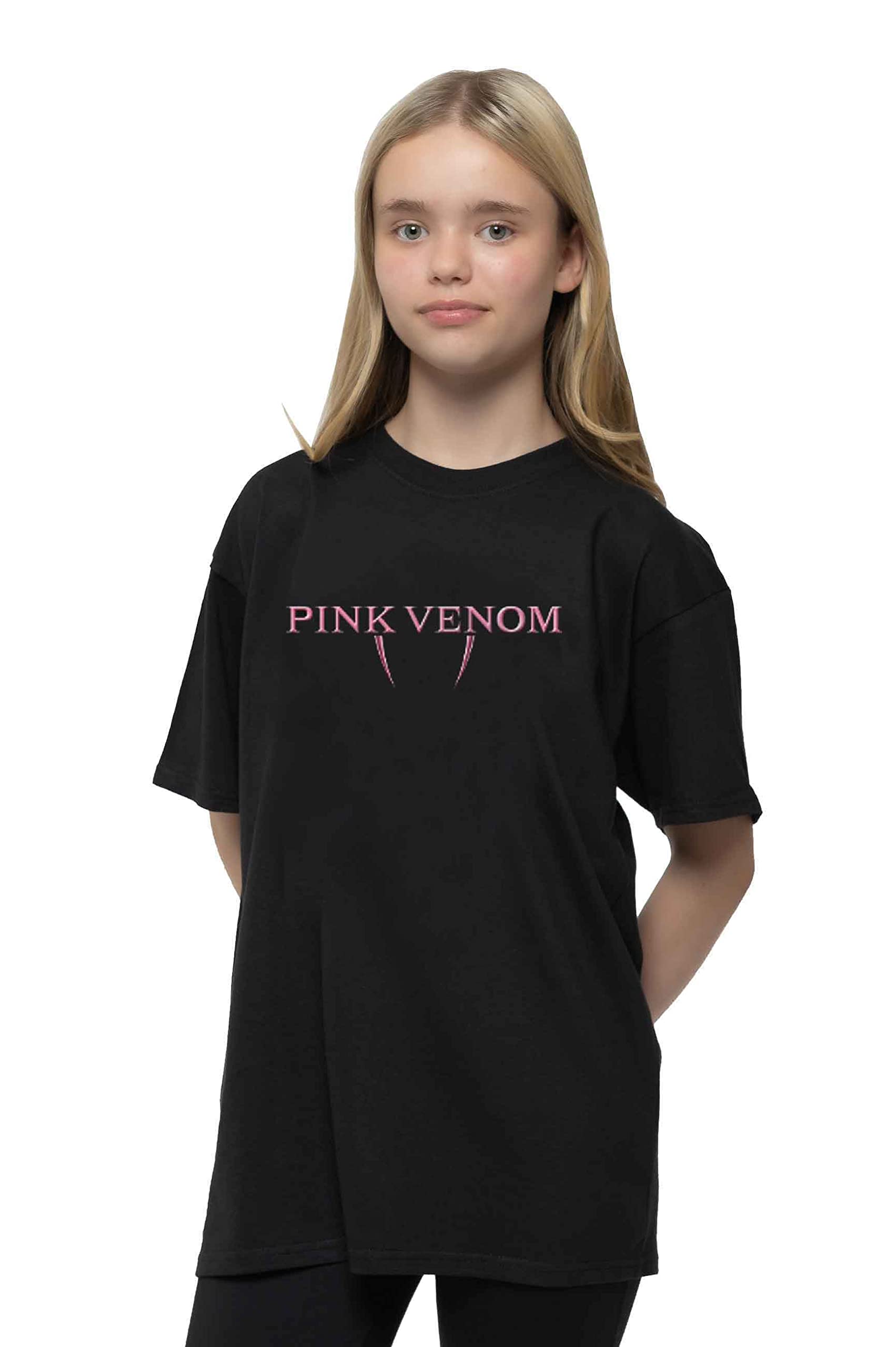 Blackpink T Shirt Pink Venom Band Logo New Official Unisex