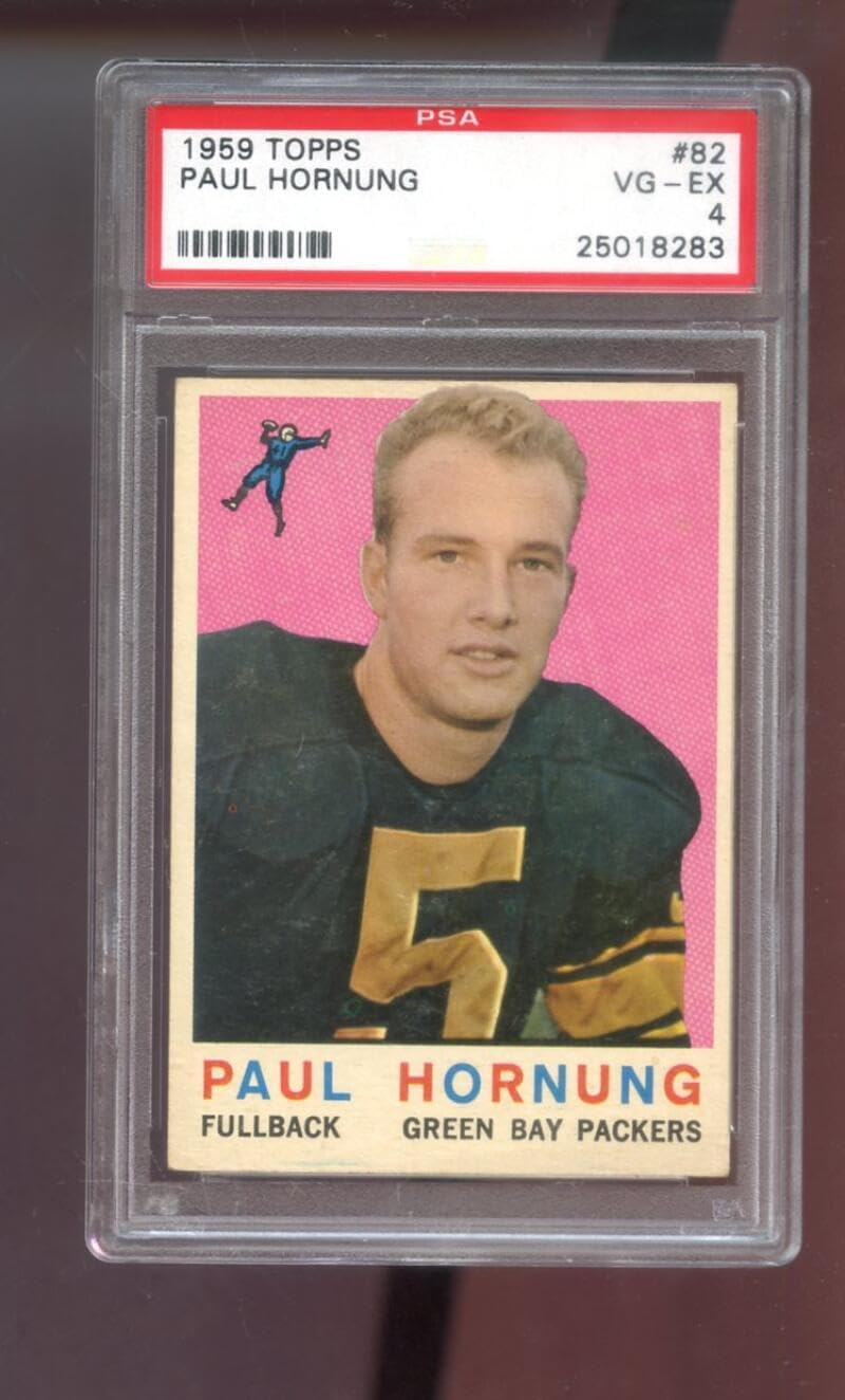 1959 Topps #82 Paul Hornung PSA 4 Graded Football Card NFL Green Bay Packers