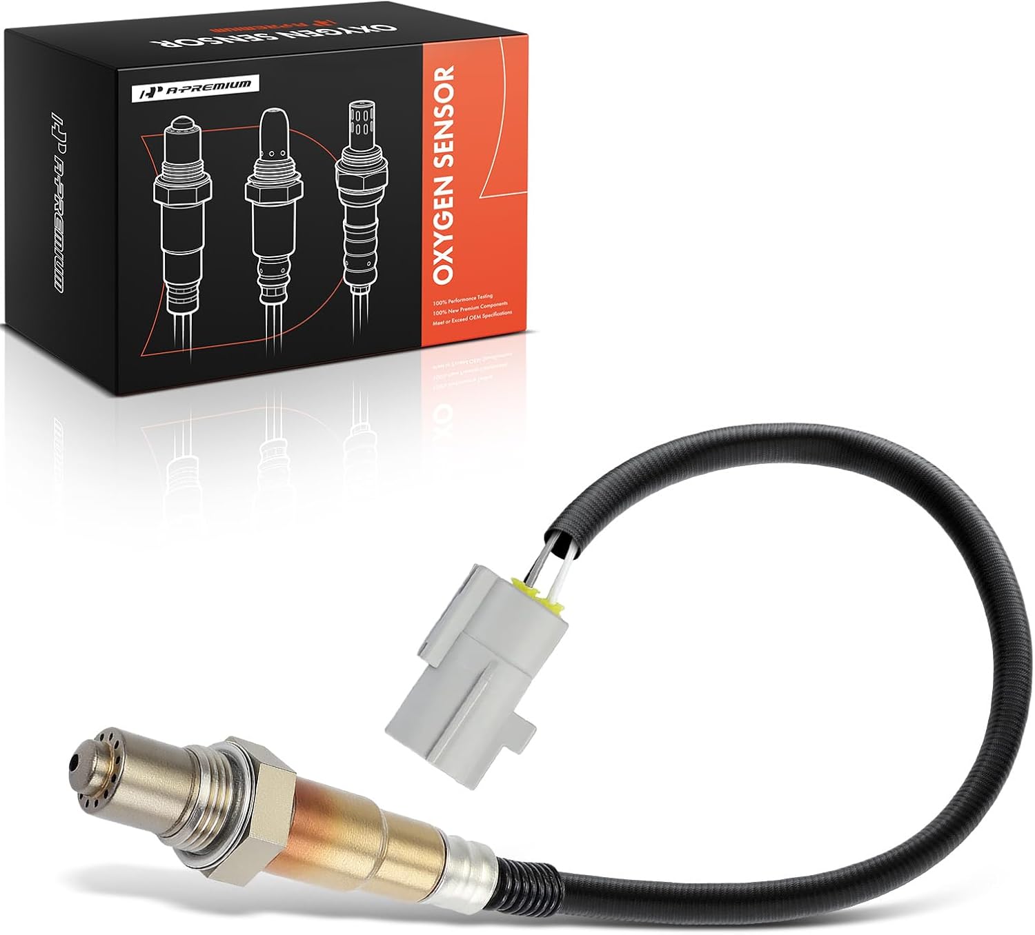 A-Premium Upstream O2 Oxygen Sensor Compatible with Mitsubishi Lancer 2007-2017, 2.0L 2.4L, 4-Blade, Replace# 0258010023