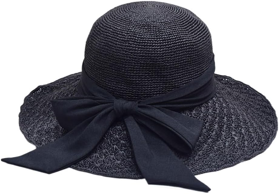 Wide-Brimmed Hand-Hooked Hat Sun Ladies Outdoor Protection Breathable Beach Trip