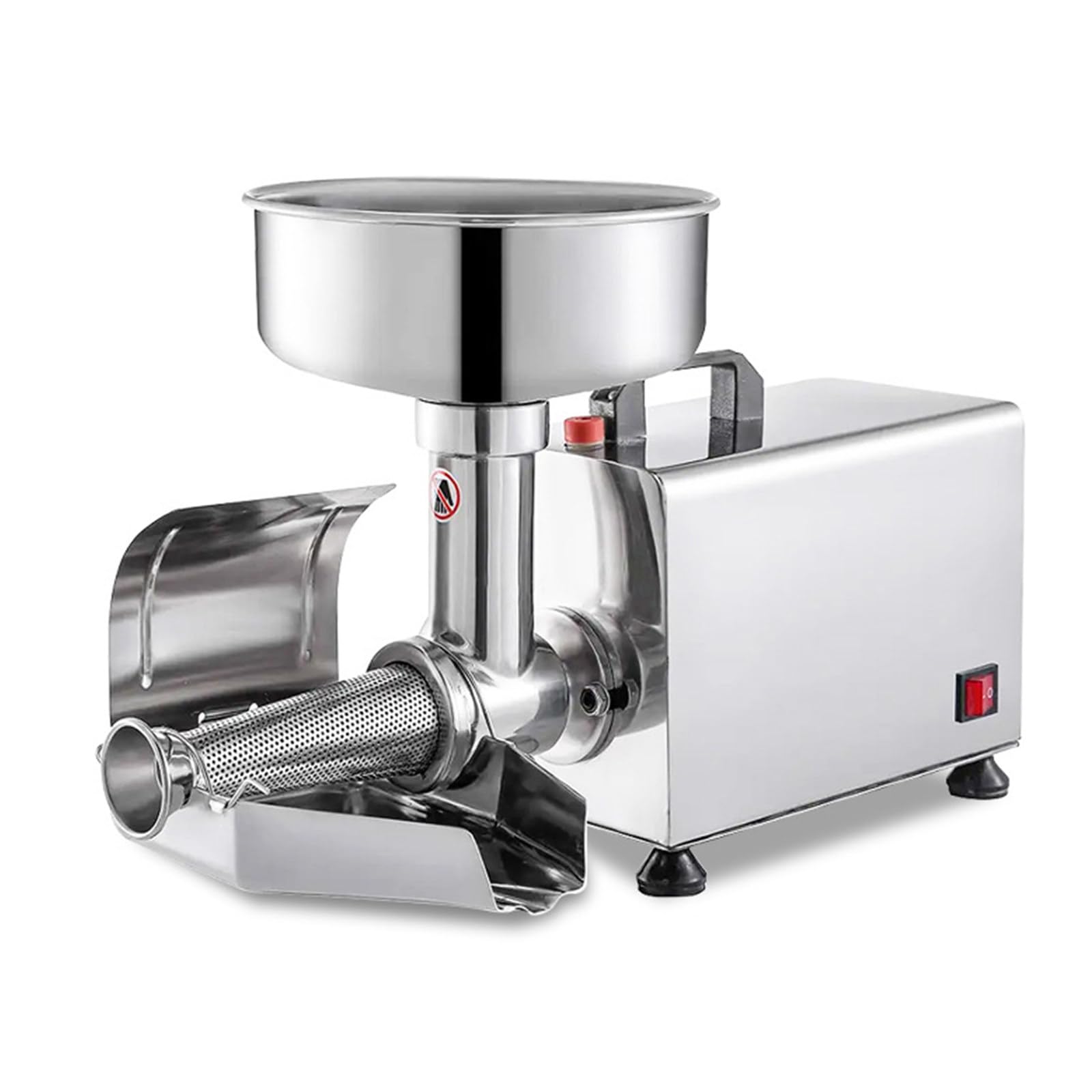 Frantoio elettrico per pomodori e marmellata, in acciaio inox da 450 W, con grande scivolo da 21,6 cm per macinare pomodoro, fragola, salsa di mirtilli