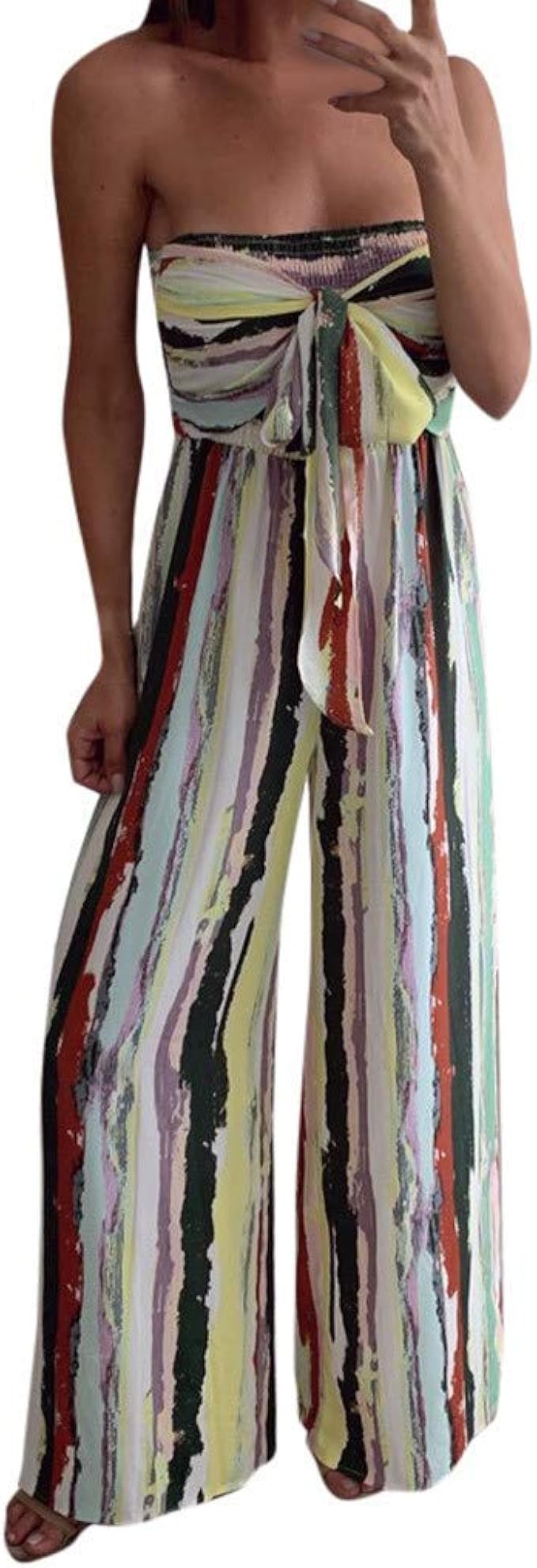 Jumpsuit Damen Frauen Sommer Elegant Lang Party Boho One Piece Off