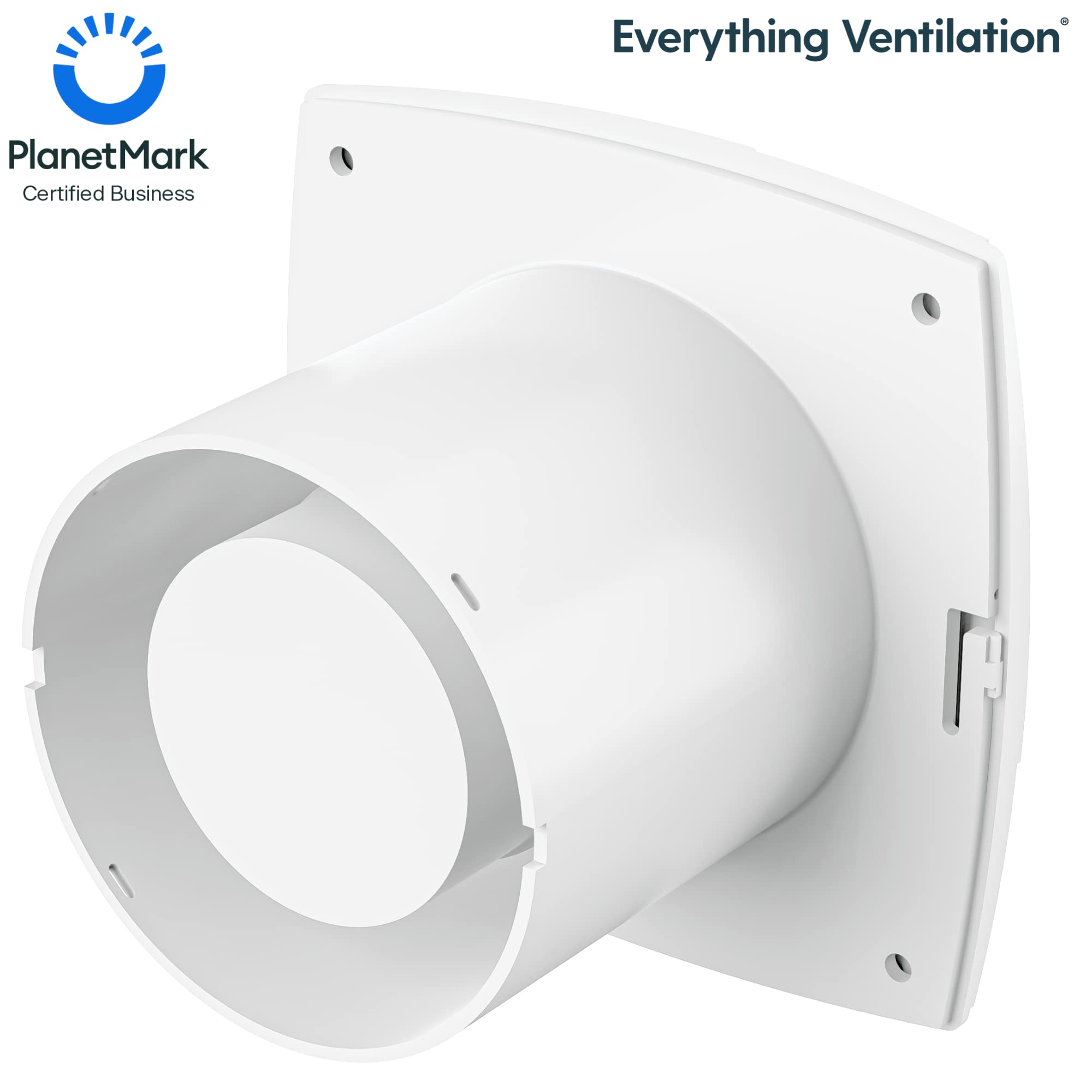 Everything Ventilation Low Profile Axial Bathroom Extractor Fan, White - Image 3