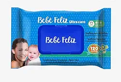 Toalhas Umedecidas Bebê Feliz Ultra Care Lenço Umedecido Infantil com Aloe Vera 120 Unidades Econômico Ideal Para Recém Nascidos