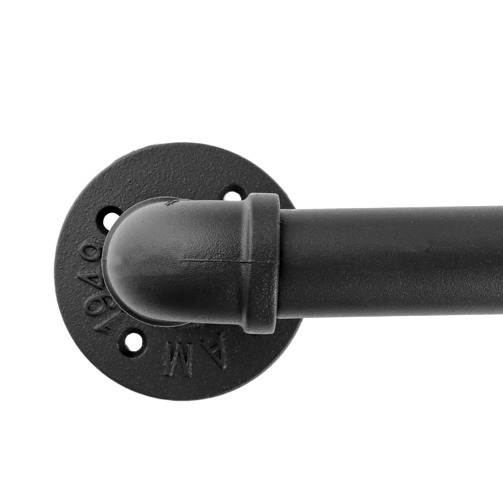 LDXDRU Barra de cortina de metal negro, industrial para montaje en techo, 107 cm hasta 305 cm de largo, barra de cortina industrial extensible, barra de cortina exterior, resistente a la intemperie