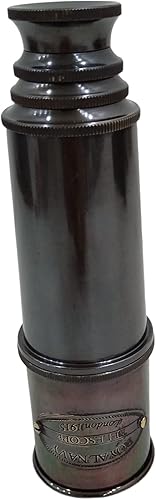 Miniatura 5 de Telescopio de ojo maestro de latón antiguo hecho a mano con caja de madera náutica retro