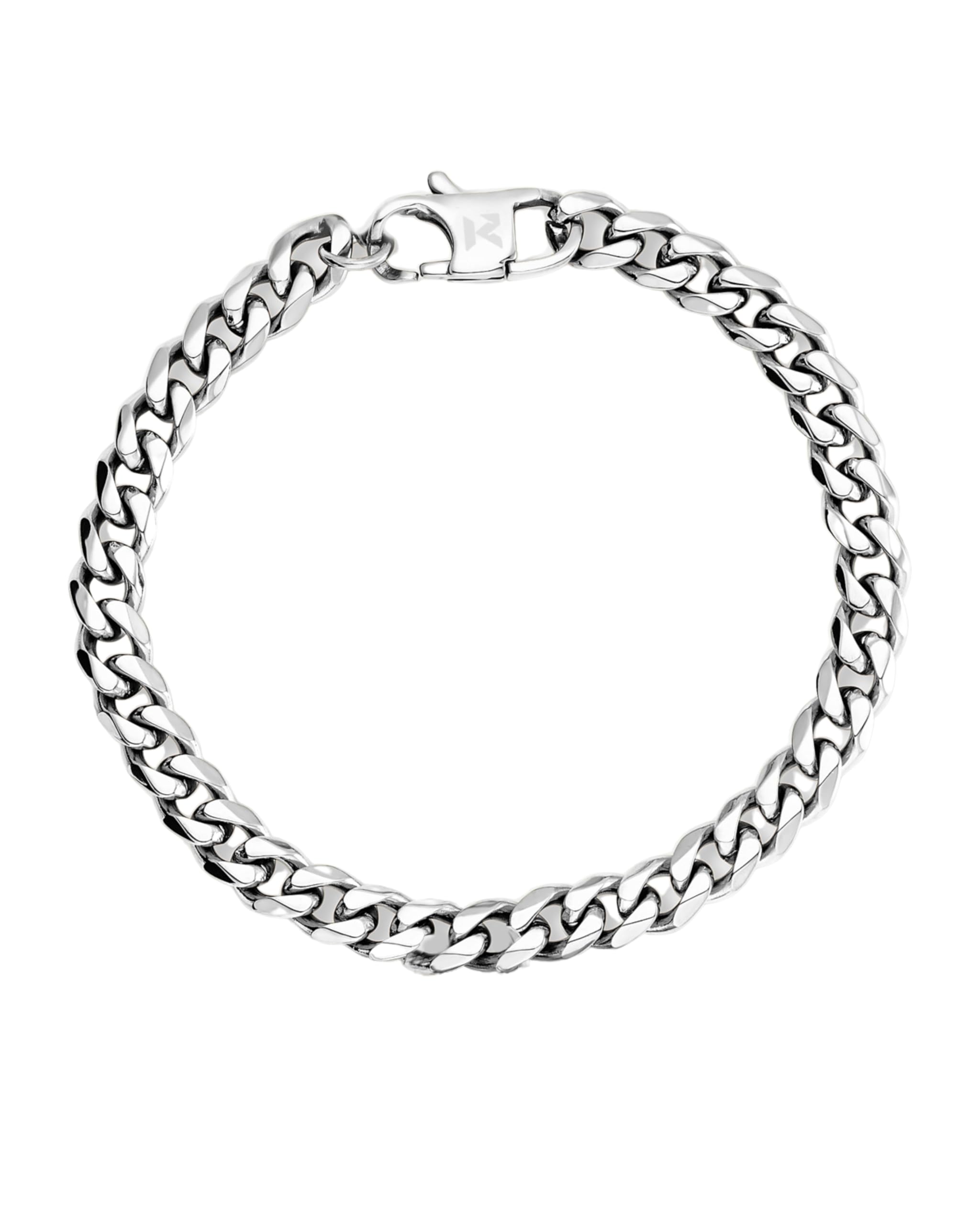 Cuban Bracelet Armband Silber 6mm für Damen und Herren mit hochwertiger PVD Beschichtung aus Edelstahl