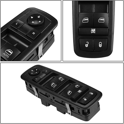 Miniatura 4 de Auto Dynasty Interruptor de control de ventana eléctrica maestro del lado del conductor de estilo OE compatible con Dodge Ram Truck 1500-3500 Crew