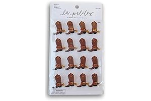 16-Piece Craft Cowboy Boot Stickers: Enhance Your Creative Projects