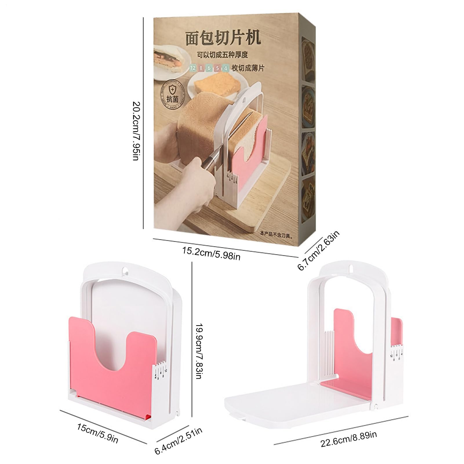 Affettatrice per pane – Affettatrice manuale fatta in casa per tagliare pane, toast, utensili da cucina per affettare arrosti, panini, bagel toast