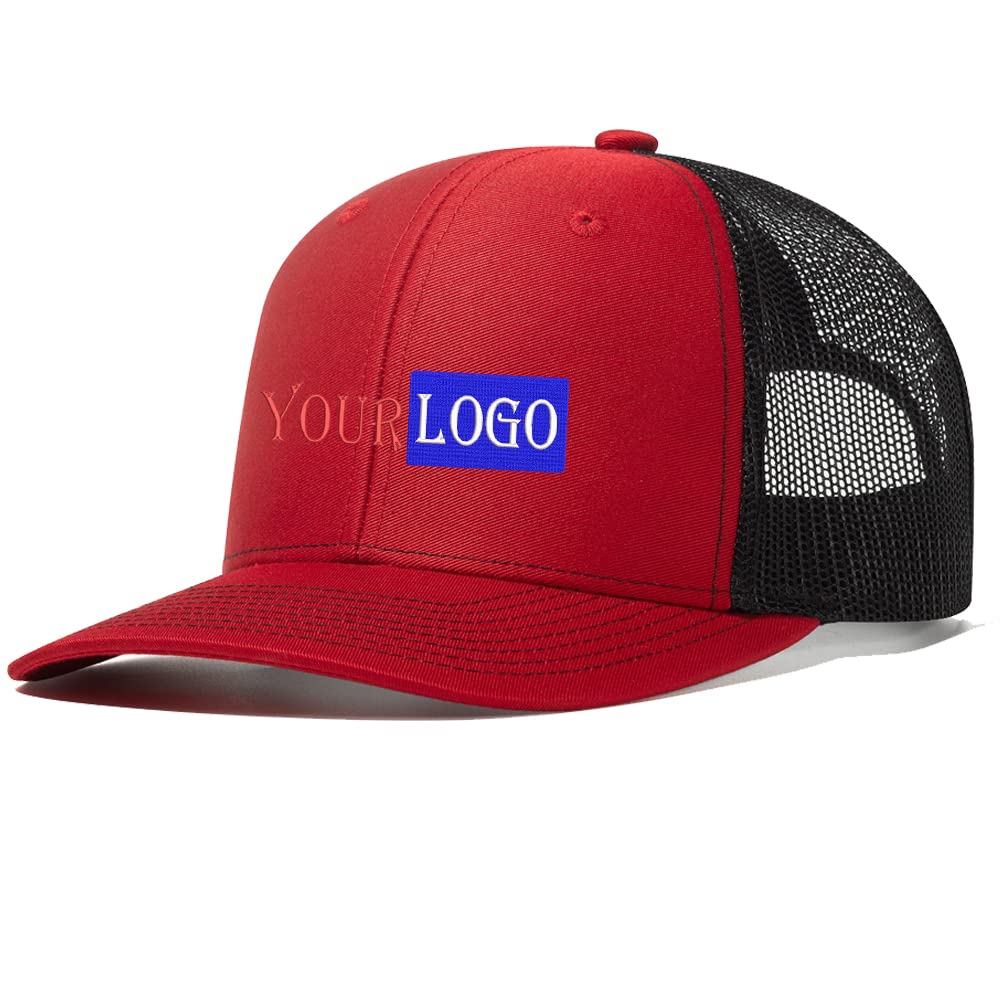 Custom Embroidered Hat Logo Personalised Mesh Baseball Cap Mens Summer 112 Trucker Cap,Unisex Embroidered Cap Dad/Mom Gifts