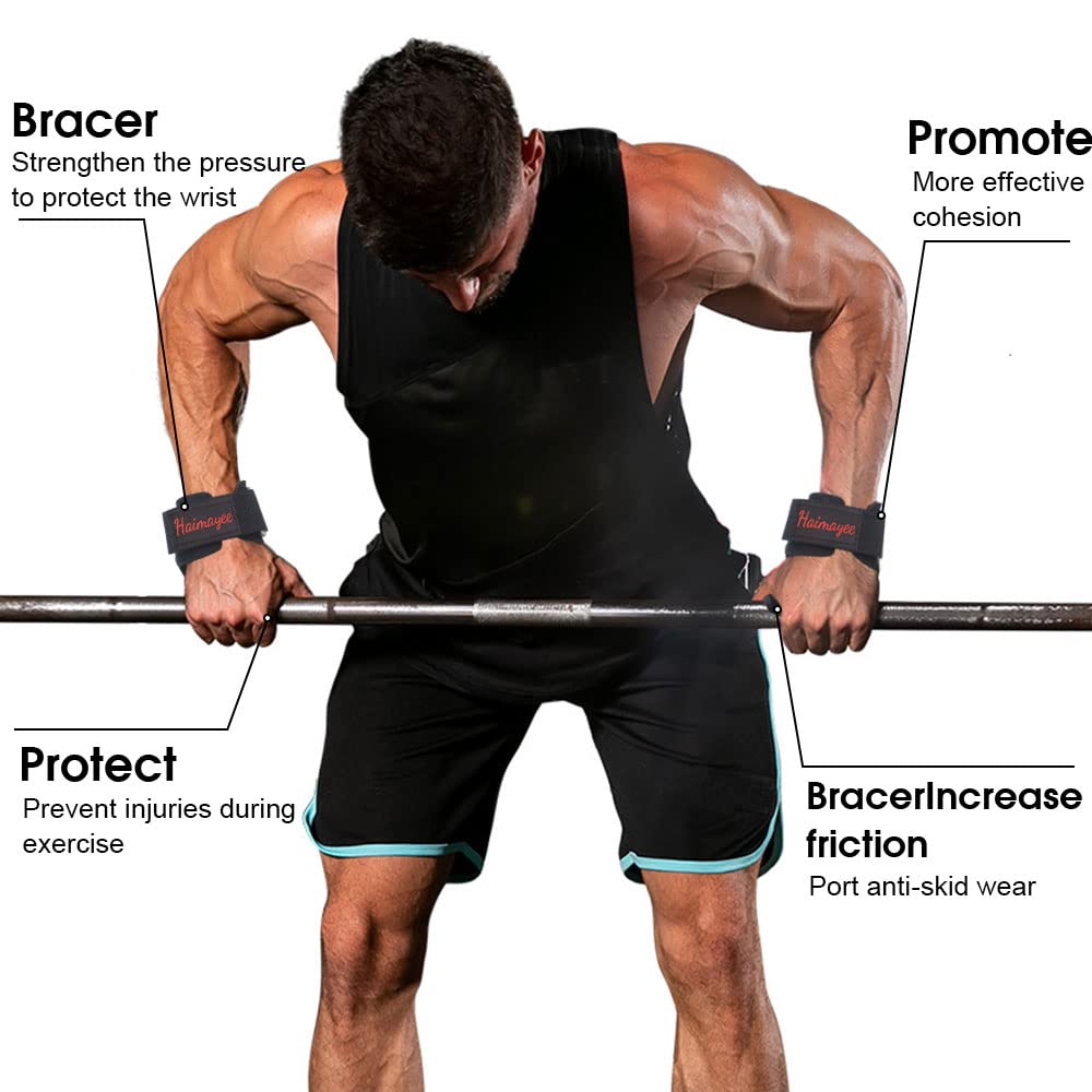 Sollevamento Grips Cinghie Guanti per Sollevamento Pesi Regolabile per Ollevamento Pesi Fitness Bodybuilding