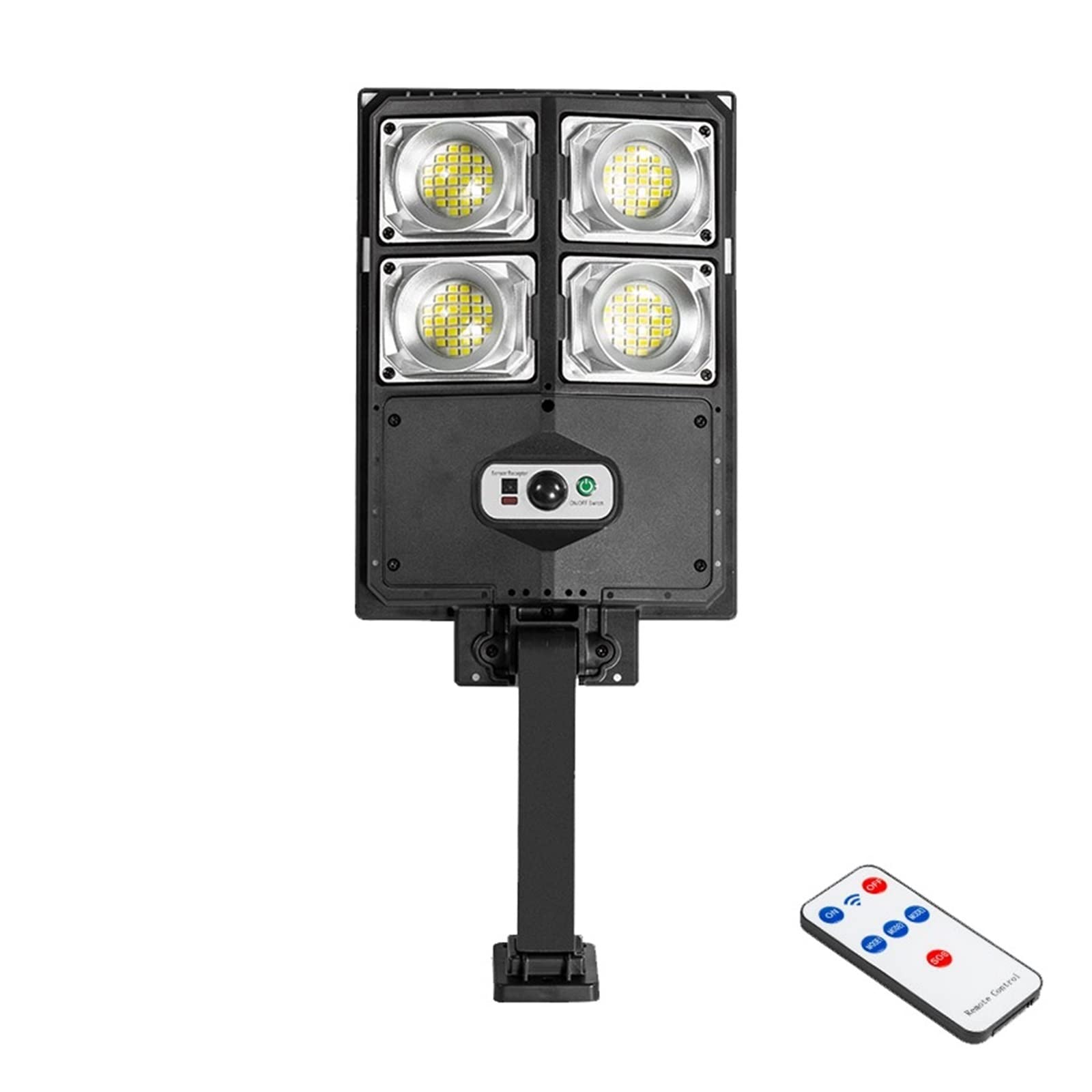 Zewnętrzna lampa solarna, Solar Street Lights Outdoor 10000LM Z pilotem Czujnik ruchu Solar Outdoor Lampa LED do garażu ogrodowego(A2-branco)