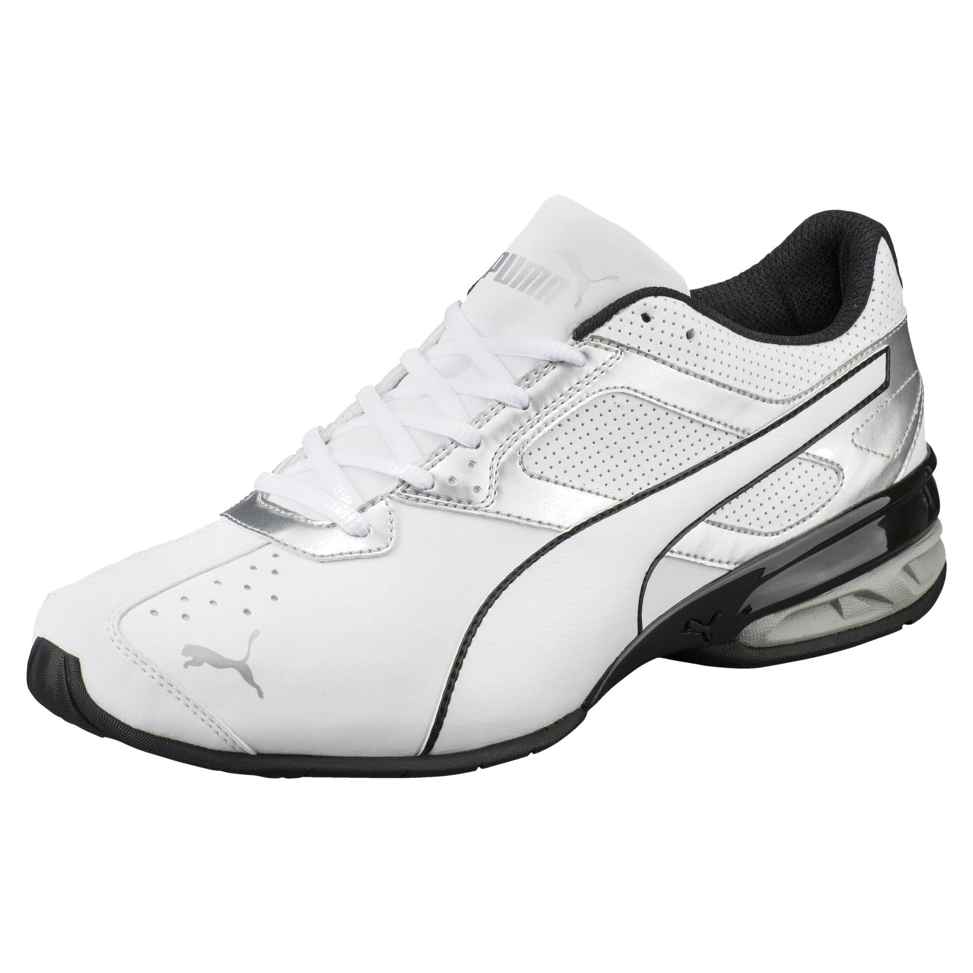 Puma Sneaker da Uomo Tazon 6 Cross Trainer, Puma Bianco-Puma Argento-Puma Nero, 47 EU