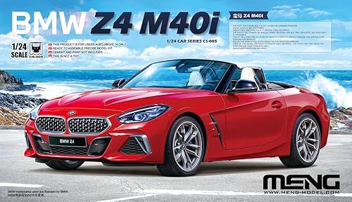 MENG Modelo MNGCS-005 1:24-BMW Z4 M40i Escala Kit de modelo, Sin pintar