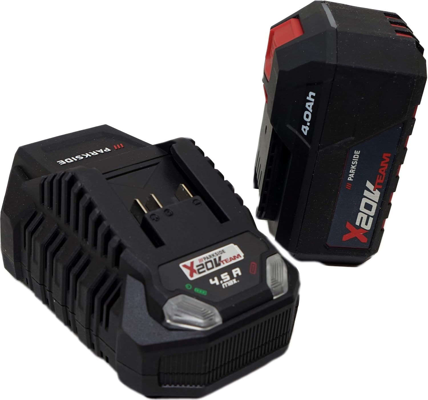Parkside Batería Pap 204 20 V / 4 Ah + Cargador rápido PLG 20 (4,5 A) – Compatible con Parkside X 20 V Team